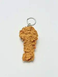 Cute Chicken Nugget Keychain, Kawaii Food Bag Charm for Women Men, Funny Snack Keyring, Trendy Gift Idea