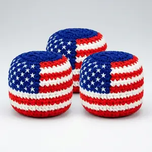 3PCS Handmade Crochet Hacky Sacks Set - Boho Footbag Toy, Coordination Training Equipment for Kids Outdoor Play, Trendy Gifts for Teen Girls