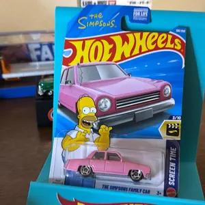 Hot Wheels Car Pink Diecast Model 3/10 Screen Time Collectible Toy