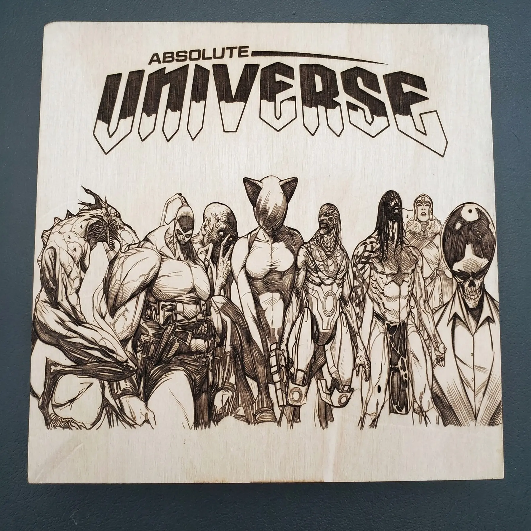Custom Engraved Wood Art – Personalized Comic & Pop Culture Decor