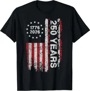 250 Years America Anniversary 250th Independence Day Freedom T-Shirt
