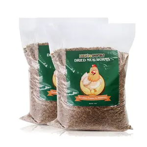 LuckyQworms Dried Mealworms 22LB High Protein Pet Food Tasty Crisp Treats Meal Worms for Chickens Wild Birds Hens Turtles Poultry Fish Ducks Geese Turkeys Lizards Tortoises Hamsters Dried Insect Animal Feed