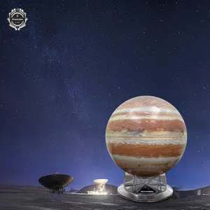 Replogle 12" Jupiter Desktop Globe, High-Resolution Solar System Planet Astronomy Globe with Great Red Spot, Non-Illuminated Educational Map, Acrylic Base for Home & Office Decor