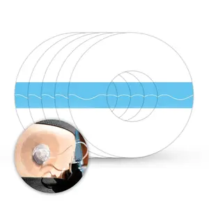 50pack Waterproof Infusion Site Tape Adhesive Patches For Cgm Sensor And Pumps  0.8inch Pre-cut Hole 14days Long Last Protection Breathable & Skin-friendly Clear Transparent