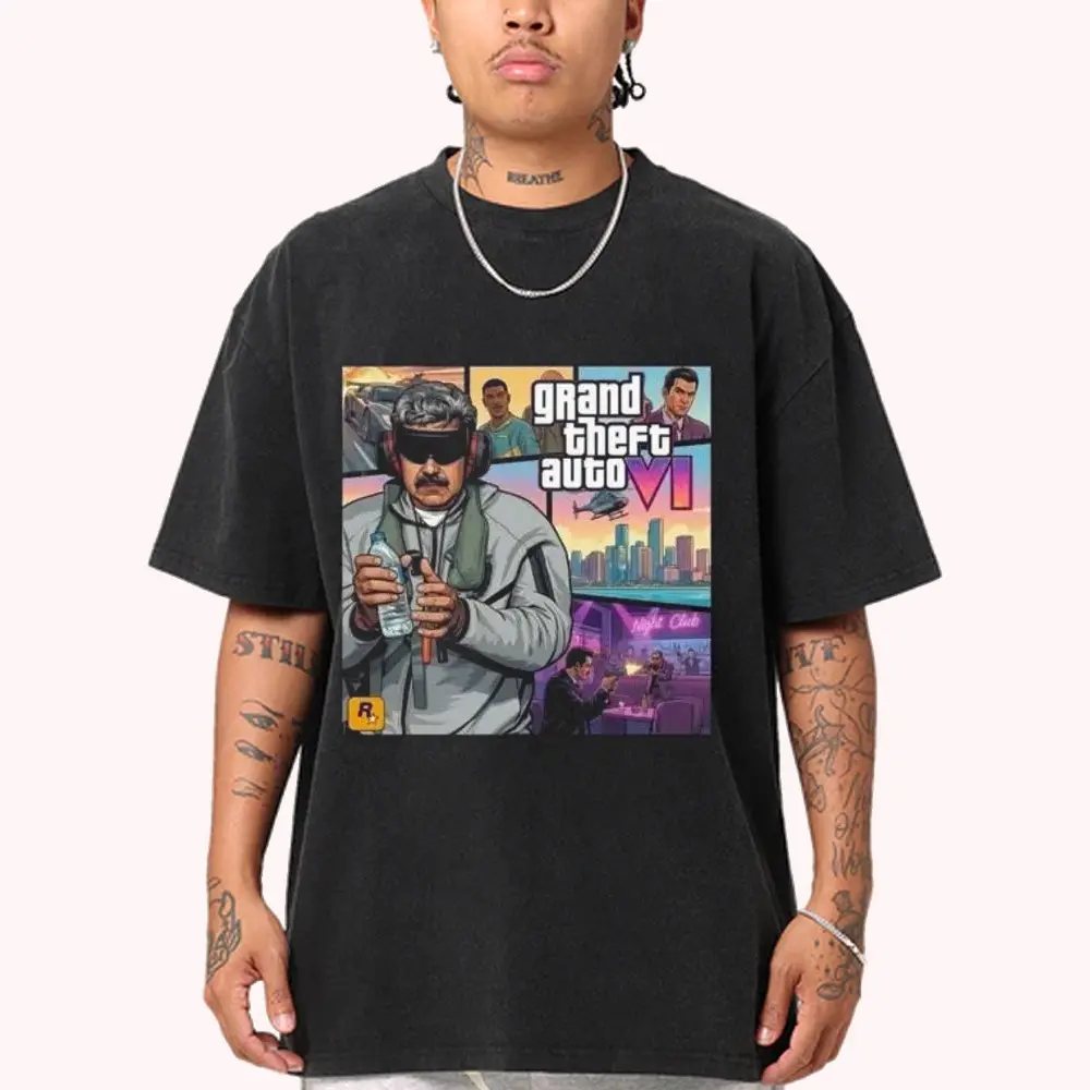 Grand Theft Auto Concert Shirt San Andreas Y2K Grunge Aesthetic Gamer Tee Shirt HY4093
