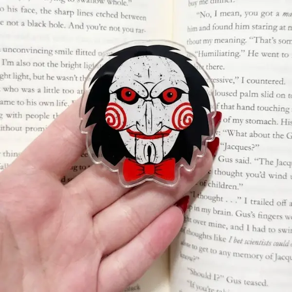 Billy the Puppet Saw Horror Movie MagSafe Phone Grip, Creepy Jigsaw Killer PopSocket, Classic Horror Fan Accessory, Halloween Gift, TikTok Viral Merch