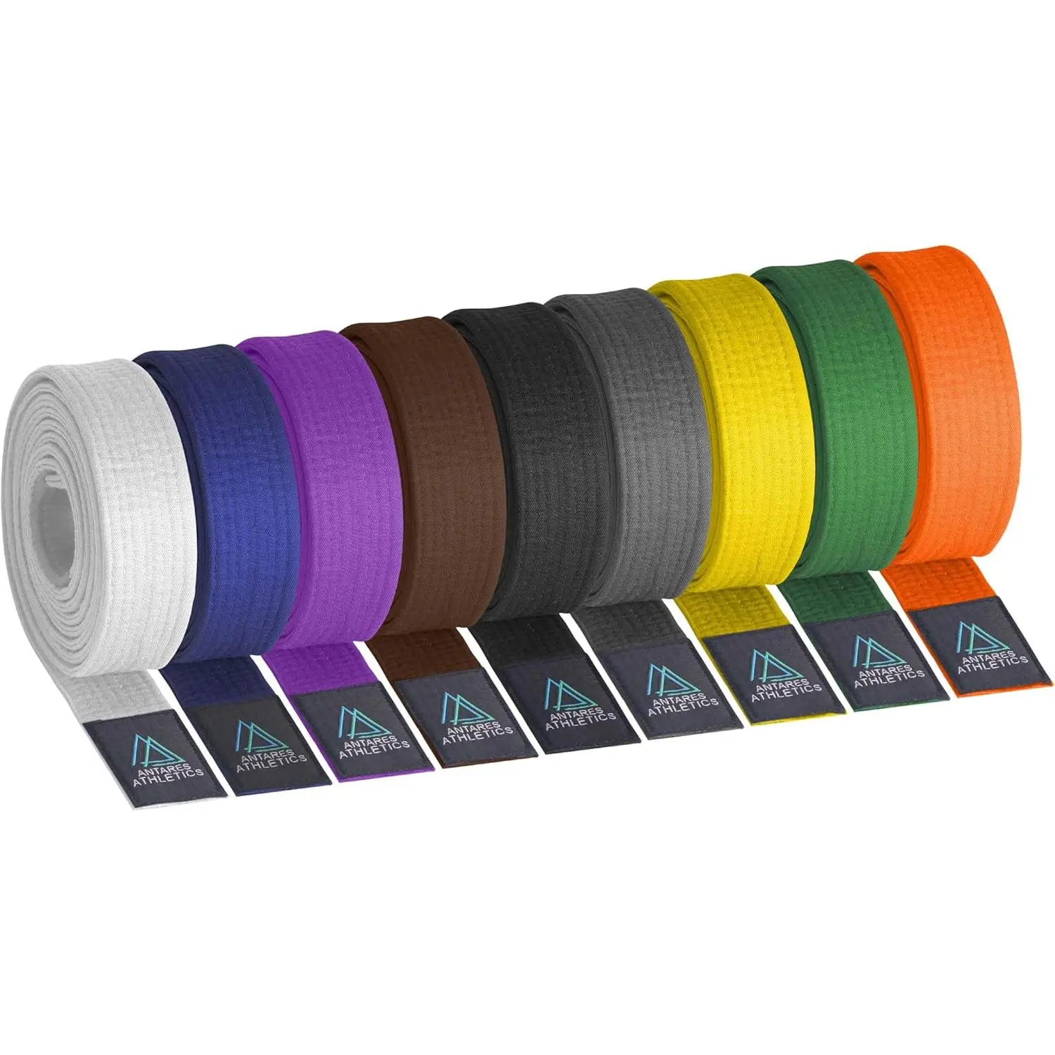 Belt for Men Women and Kids Brazilian Jiu Jitsu Gi Belt with Ranking Stripes Sleeve Bar