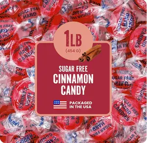 Cambie Sugar Free Hard Candy, 1 lb of Sugar Free Candy Individually Wrapped, Cinnamon