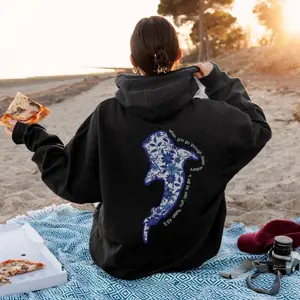 Vintage Whale Shark Floral Beachy Hoodie, Jesus Hoodie, Christian Crewneck Beachy Ocean Summer Top, Whaleshark Hoodie, Coconut Girl