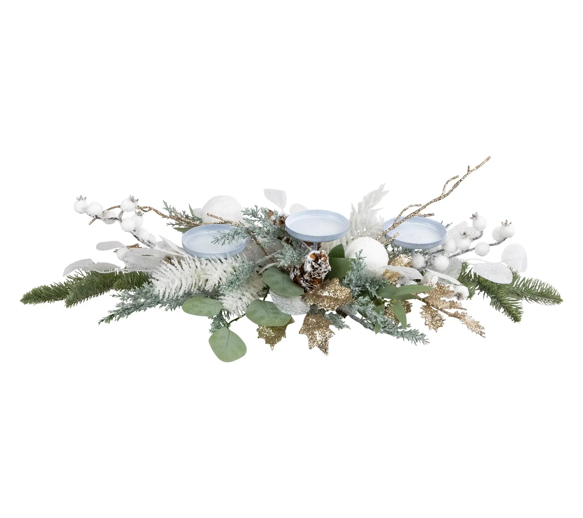 Northlight 24" Christmas Pillar Candle Holder with Berries