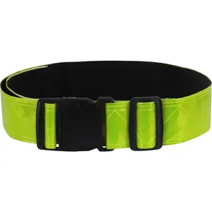 Neon Yellow Reflective US Army Physical Training PT Belt - High Visibility Adjustable Seat BeltRAIMENTRY