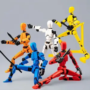 T13 Titan Movable Joint Transforming Action Doll with 5 Weapons 3 Gestures Handheld Robot Dog Shaped Toy Creative Collectible Gift for Kids