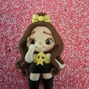 Star Clay Doll  for DIY Craft Embellishments - Approximately 2.6 Inches Hand-Made Dolls with Unique Designs for Various Crafts