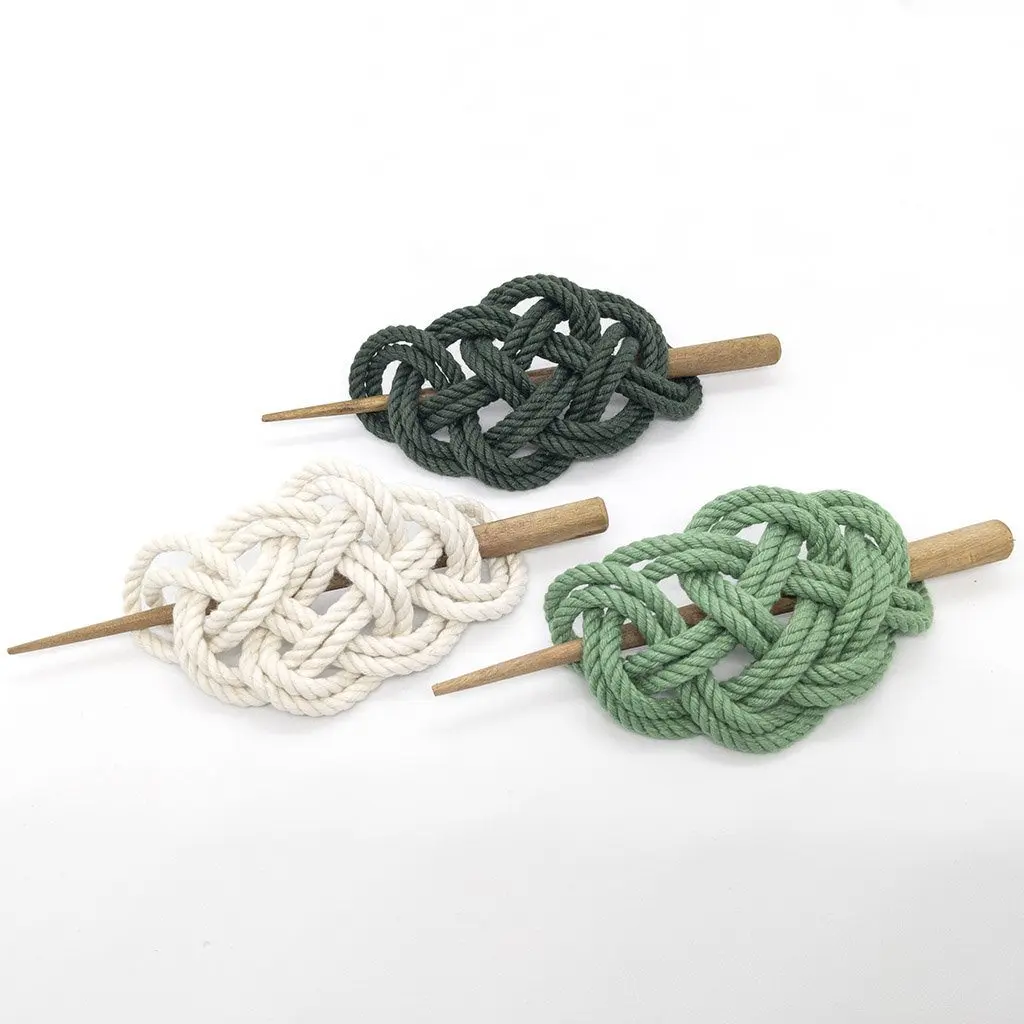 Celtic Weave Hair Stick Barrette in 17 Colors