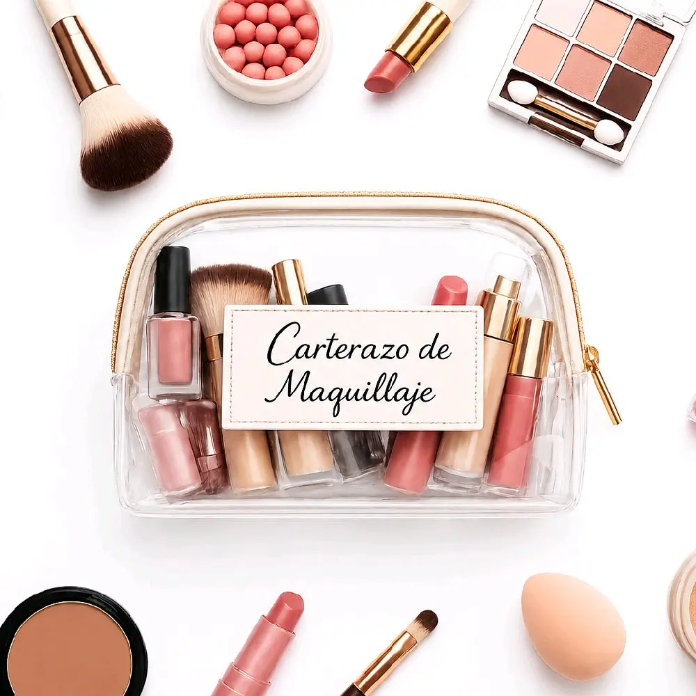 PINK BEAUTY BAG WITH BEAUTY ACCESORIES