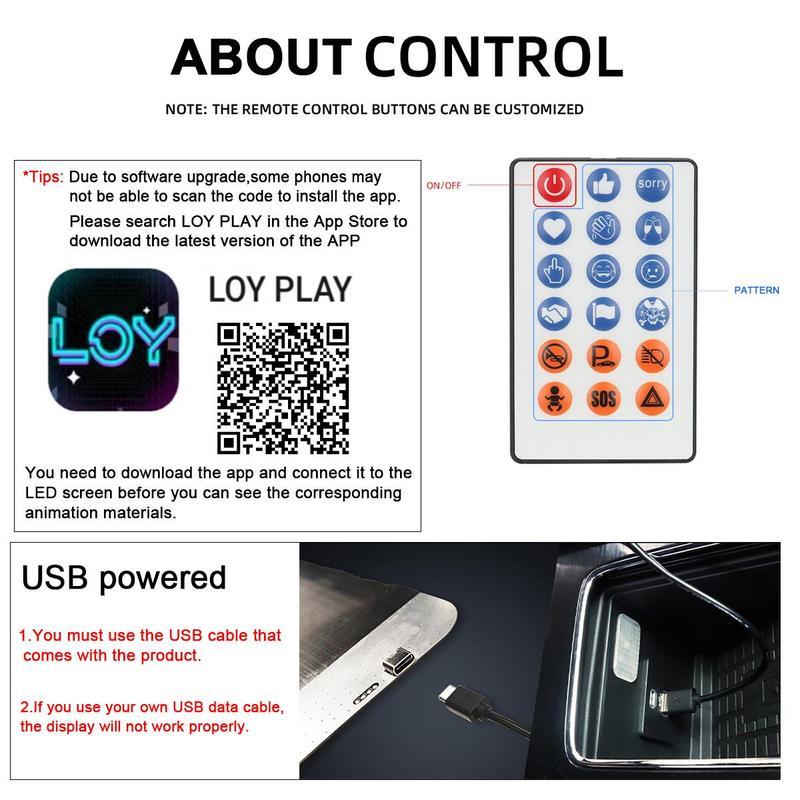 Father's Day Car Eye Lights: Scrolling Led Car Sign For Devil's Eye,Programmable Car Advertising LED Display To DIY Text Animation Graffiti Pattern From Phone APP Control And Remote, Programmable Animated Windshield Display car  window  display  system