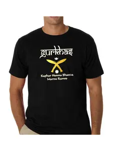 Gurkani Nepal India Special Forces Black T-Shirt - Men's and Women's 3D Printed T-Shirt