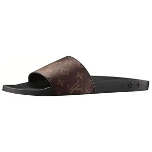 LOUIS VUITTON Waterfront Mule Monogram Slipper Footwear Flipflop fur slides