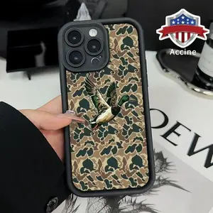 For IPhone 17 Case, Camo Wildlife Pattern, Anti-Scratch Shockproof Soft Silicone Cover for IPhone 16 15 14 13 12 11 Pro Max Plus
