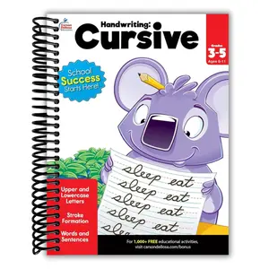 Carson Dellosa Cursive Handwriting Workbook for Kids: Grades 3-5 Cursive Letter Tracing Book (Spiral Bound)