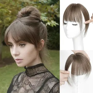 Fringe Clip in Hair Clip in Bangs Fake Fringe 360°Cover Hair Topper Human Hair Extension for Women