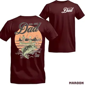 Reel Cool Dad Fishing T Shirt – Funny Fishing Dad Graphic Tee – Father’s Day Gift for Dad – Unisex Casual Cotton Tee