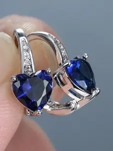 1 Pair Pretty Cubic Zirconia Drop Earrings For Women For Wedding Engagement Anniversary Jewelry Valentine's Day Gift