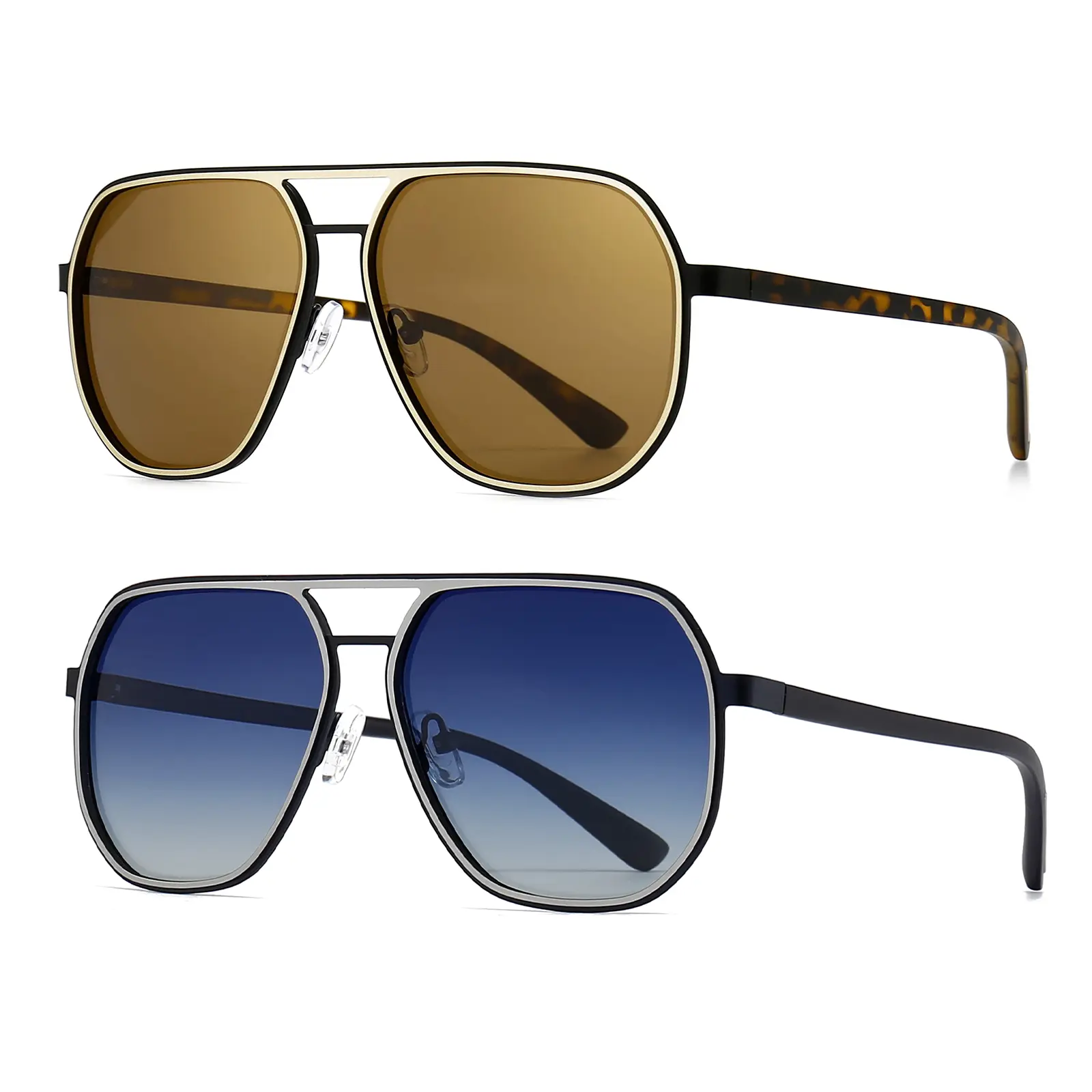 Amber/Brown+Silver/Blue