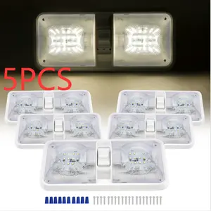 5PCS 12V LED Dome Light - RV, Trailer, Camper, Boat Interior Ceiling Lighting Kit