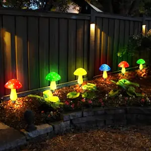Solar Garden Mushroom Light, Outdoor Courtyard Lawn Lamp, Automatic On/off, 8 Lighting Modes, Summer, Camping, Christmas, Pathway Decor, Solar Garden Lights