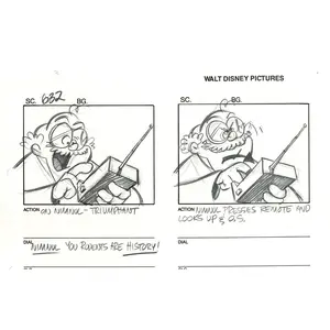 Chip n Dale Rescue Rangers Original Production Animation Storyboard Walt Disney FIRST EPISODE 1988 A195