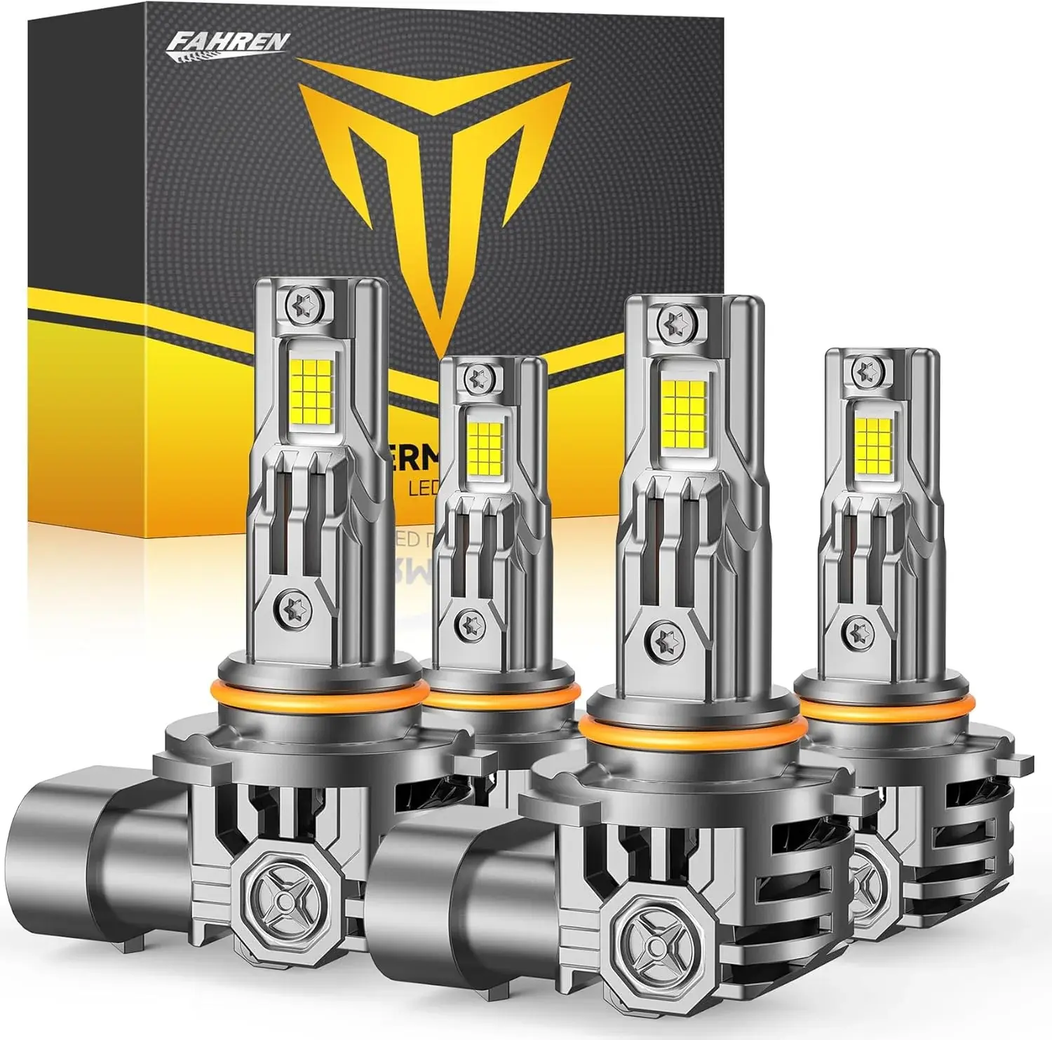 Upgraded 9005/HB3 9006/HB4 LED Bulbs Combo, 120000LM 1000% Ultra-Bright, 70000HRS+ Lifespan, 1:1 Mini Halogen Size, Quick Install No Adapter Needed, Pack of 4