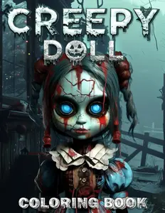 Creepy Doll Coloring Book: Halloween Coloring Book With 51+ Scary Spooky Pages For Adults and Teens Perfect Gift for Stress Relief