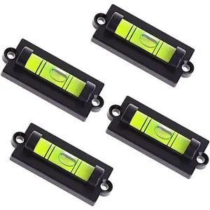 4Pcs Bubble Spirit Level RV Standard Levels with Mounting Holes RV Levelers Leveling Tool for RV Camper, Travel Trailer, Camping, Truck, Motorhome (Set-A)