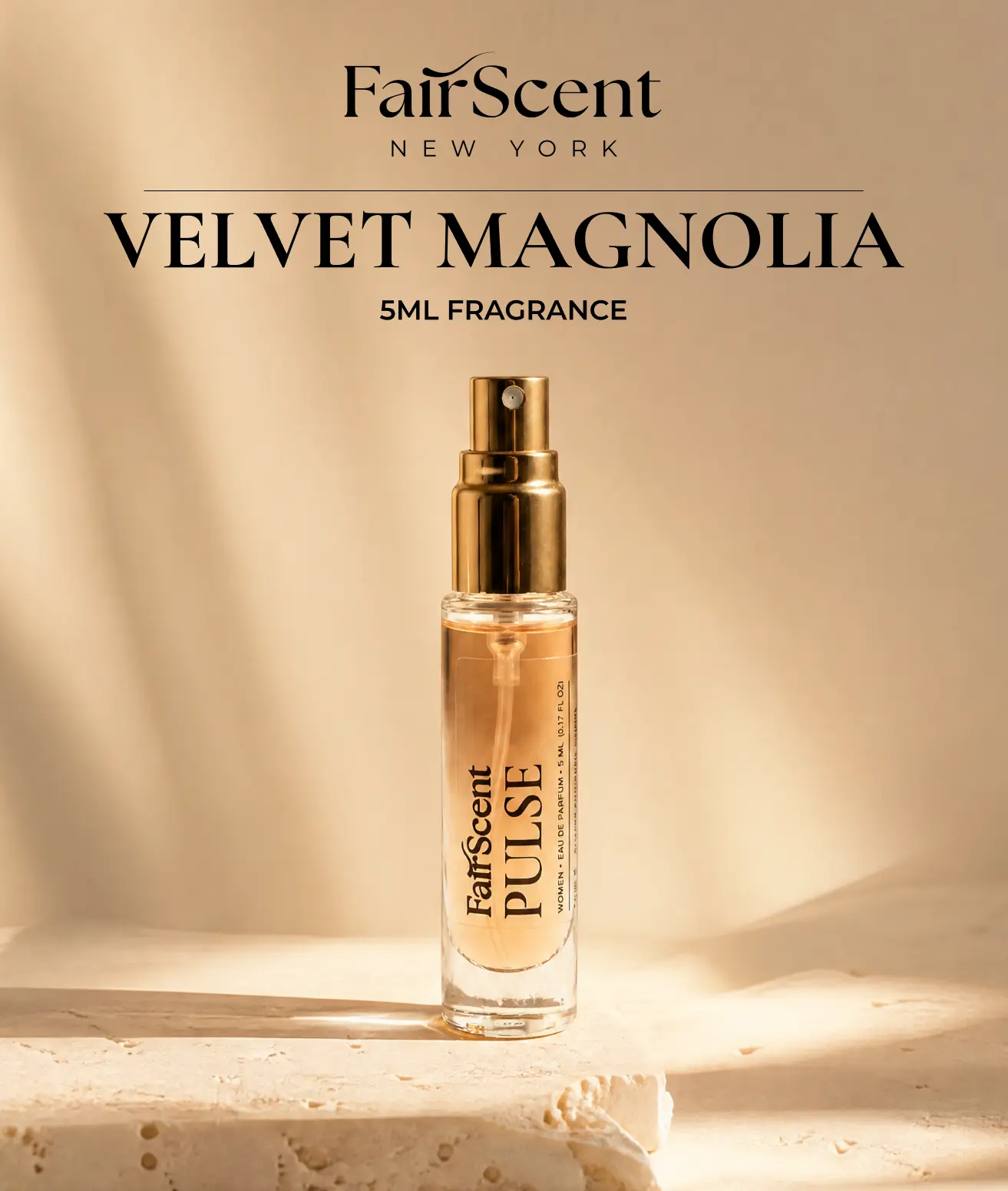 Velvet Magnolia Eau de Toilette Decant, 5 mL Atomize Spray | Feminine Energy Floral Scent for Women with Peony Lotus & Yuzu Notes for Scent Layering, Clean Girl Perfume, Signature Scent