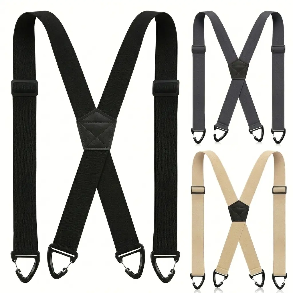 1.5-Inch X-Back Hidden Under-Clothing Heavy-Duty Workwear Suspenders for Men (Sports & Outdoor Accessories)
