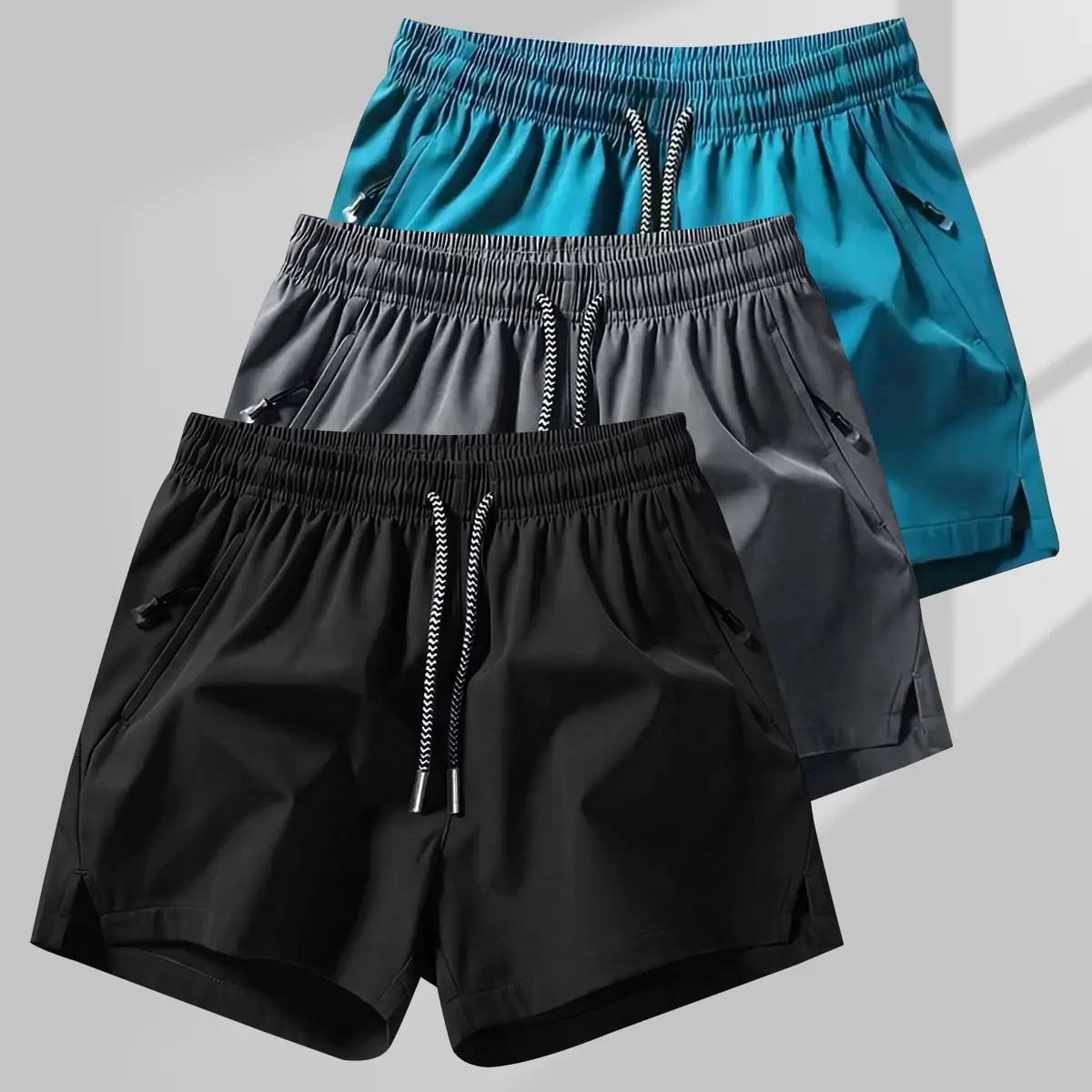 888 - Black + Dark Gray + Lake Blue