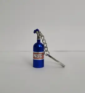 Mini NOS Bottle Keychain JDM gift Accessories Nitrous Oxide key ring 2"