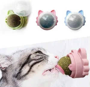 Edible Catnip and Silvervine Balls 3Pcs Catnip Toy Balls with Three Mixed Flavors, Nature Edible Cat Silvervine Chew Toys, Healthy Kitten Wall Treats, Teeth Cleaning Toys for Indoor Cats, Gift Box for Kitten Pet