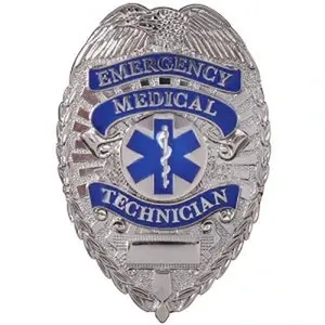 Deluxe EMT Badge - Silver