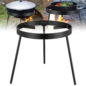 Camping Tripod Stand for Cooking - Open Campfire Tripod for Dutch Oven PotPortable Camp Fire Cooking EquipmentRustproof Outdoor Fire Pit Stand
