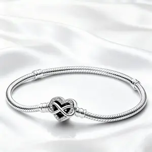 Dainty Charm Snake Bone Bracelets for Women DIY Silver Jewelry Fashionable Women's Daily Accessories