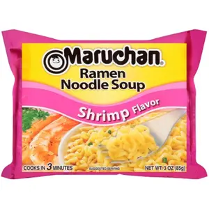 5x Maruchan Ramen Noodle Soup Shrimp Ramen Noodle Soup Bulk Pack Party Favor Treats 3oz
