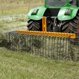 60 Inch Lawn Tractor Rake, 3 Point Hitch Landscape Rake Attaches to Cat 0 Cat 1, Dethatcher Rake for Tractor