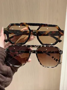 Women's Pilot Frame Retro Aviator Frames Sunglasses, Perfect for Sun Protection, Driving, Daily Use, Stylish Ladies' Eyewear Accessories