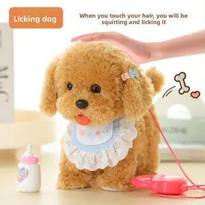 Little Kitten Plush Toy Licking Cat Simulation Meowing Moving Bionic Electric Animal Plush Doll Girl Pet