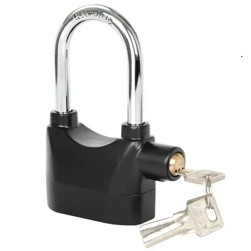 110dB Alarm Padlock - Heavy-Duty Anti-Theft Security Lock with 3 Keys | Motion Sensor Waterproof Steel Lock for Motorcycles, Bicycles, Garages, Sheds & Gates