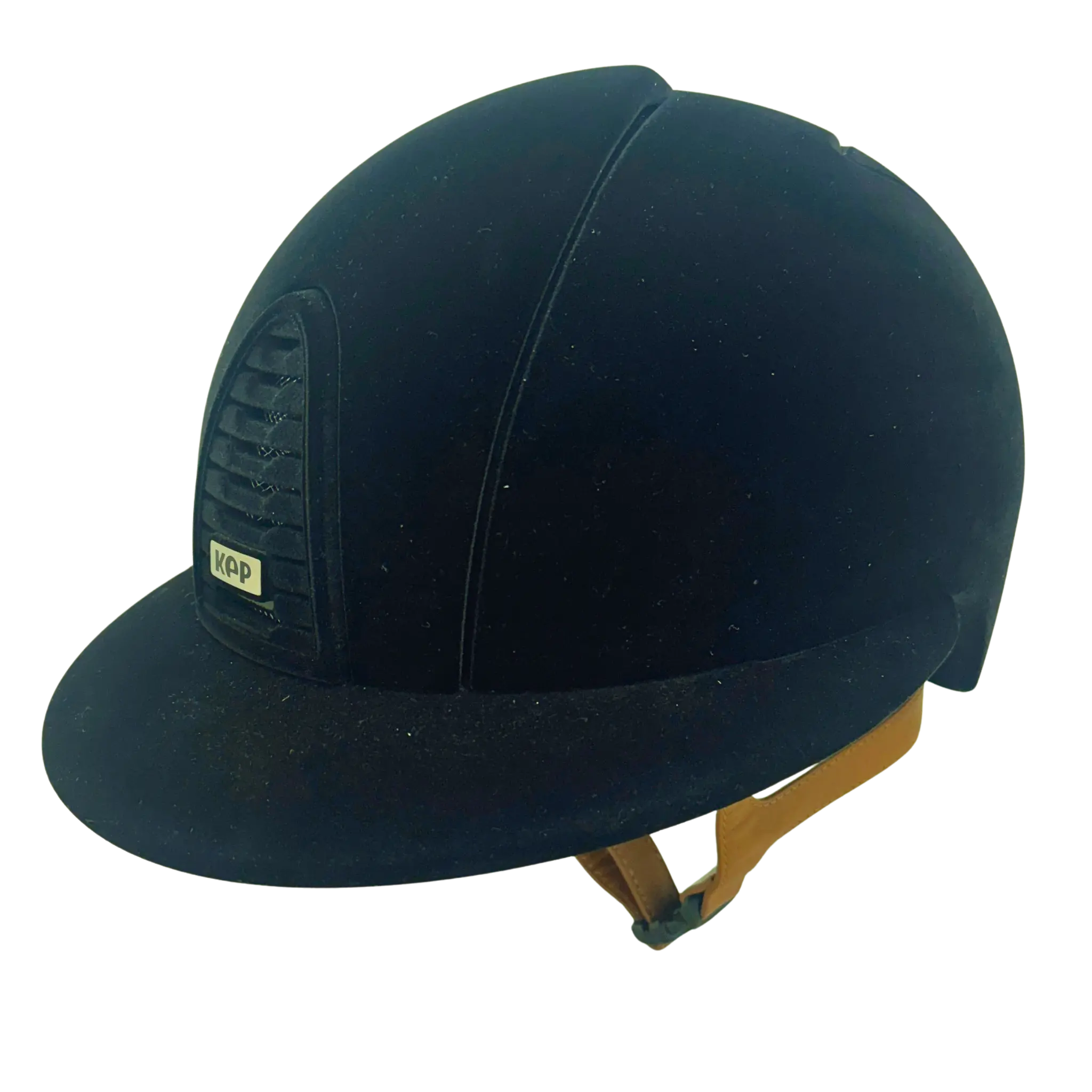 KEP Cromo 2.0 Velvet Black with Beige Chinstrap & Wide Polo Brim Helmet
