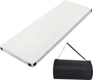 summervibes 75" D x 25" W x 2.5" H Memory Foam Camping Mattress,Memory Foam Folding Sleeping Pad,Trifold Mattress,Crystal Velvet Cover, Foldable Floor Mattress Topper,Guest Bed for Adult,Camping Mat
