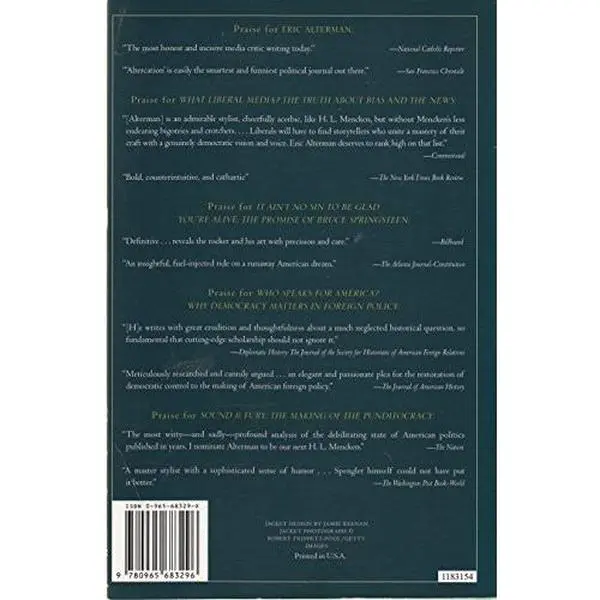 USED Book - When Presidents Lie: A History of Official Deception and Its Consequences by Eric Alterman (Paperback) - english